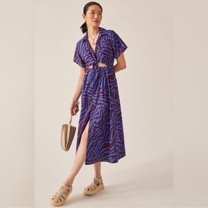 Blue and Purple Patterned Dress